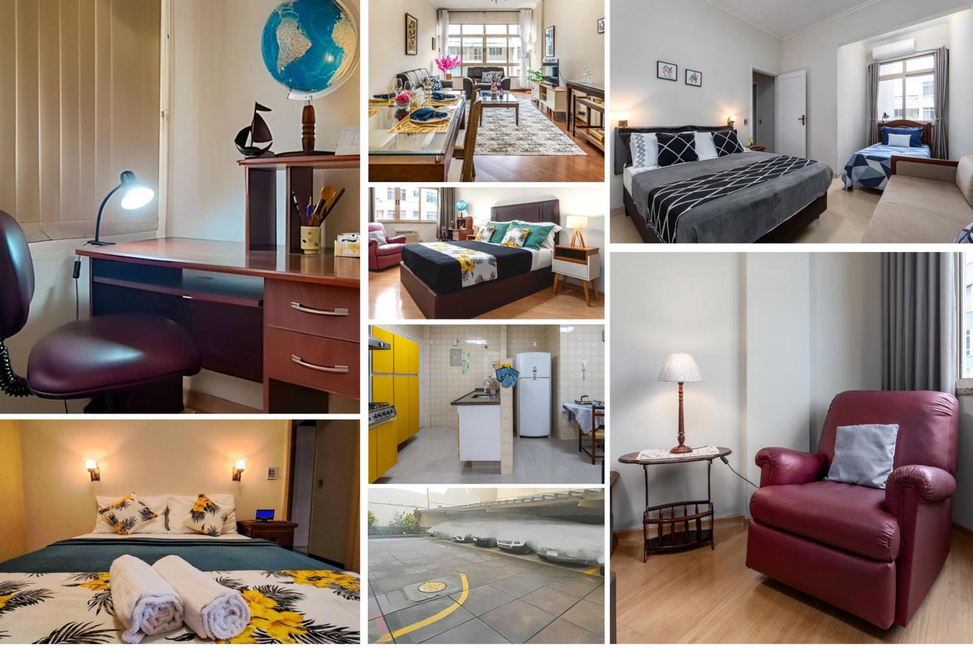 8min Da Praia, Vaga Ampla Gratis, Recepcao 24h, Cozinha Completa, 5min Do Metro E Espaco Office Com Wi-fi Rapido - Copa901 Apartamento Río de Janeiro